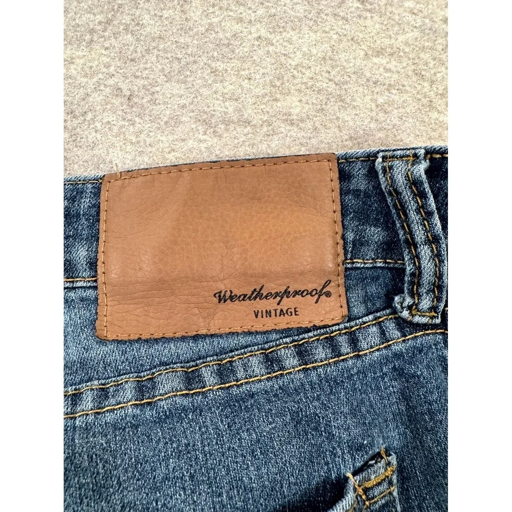 Weatherproof Vintage Slim Straight Jeans Mens 32x30 Blue Denim Mid Rise Stretch